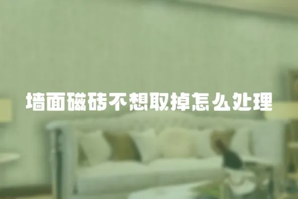 墻面磁磚不想取掉怎么處理