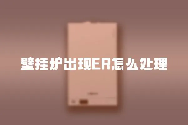 壁掛爐出現(xiàn)ER怎么處理