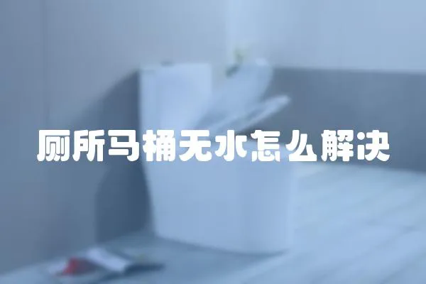 廁所馬桶無(wú)水怎么解決