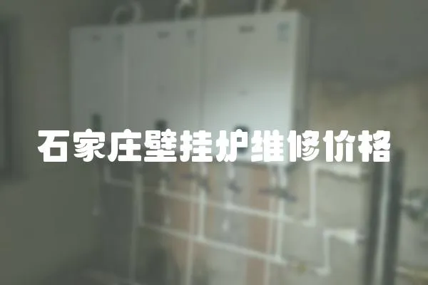 石家莊壁掛爐維修價格