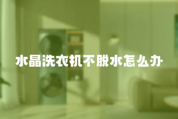 水晶洗衣機(jī)不脫水怎么辦