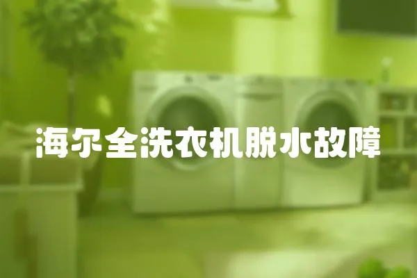 海爾全洗衣機脫水故障
