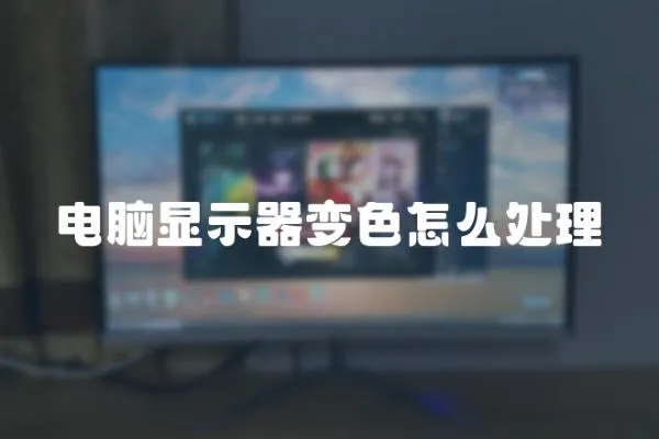 電腦顯示器變色怎么處理
