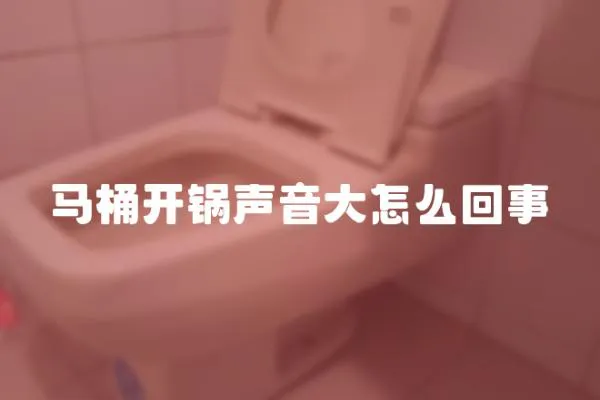 马桶开锅声音大怎么回事