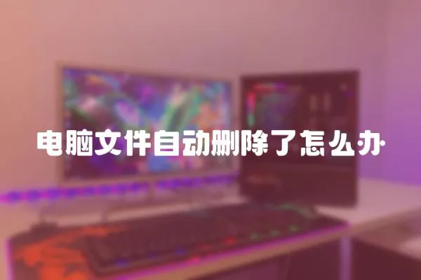 電腦文件自動刪除了怎么辦