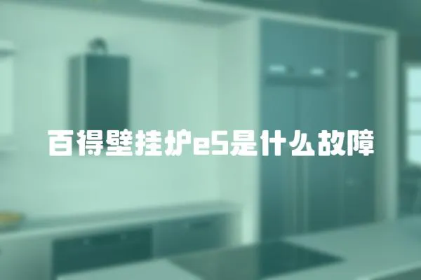 百得壁掛爐e5是什么故障