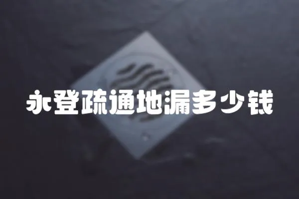 永登疏通地漏多少錢