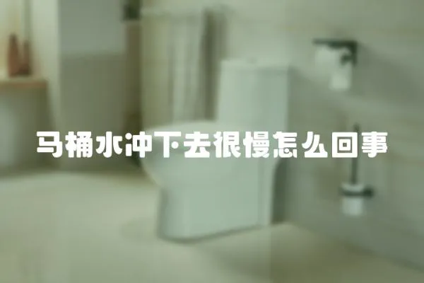 馬桶水沖下去很慢怎么回事