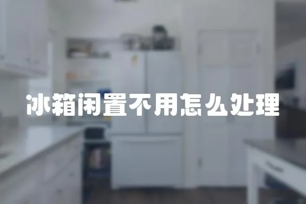 冰箱閑置不用怎么處理