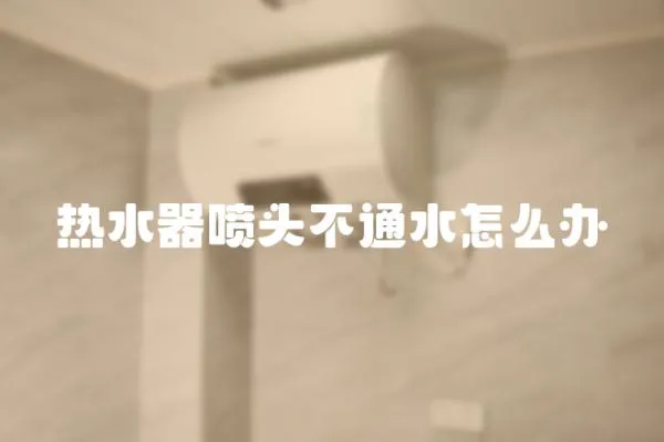 熱水器噴頭不通水怎么辦
