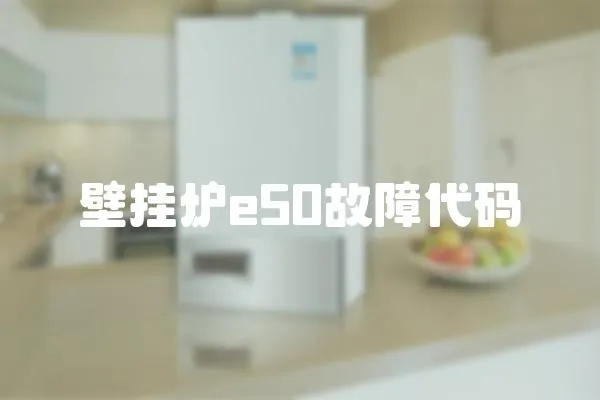 壁掛爐e50故障代碼