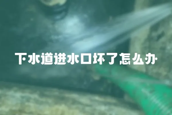 下水道進水口壞了怎么辦