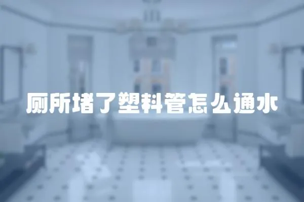 廁所堵了塑料管怎么通水