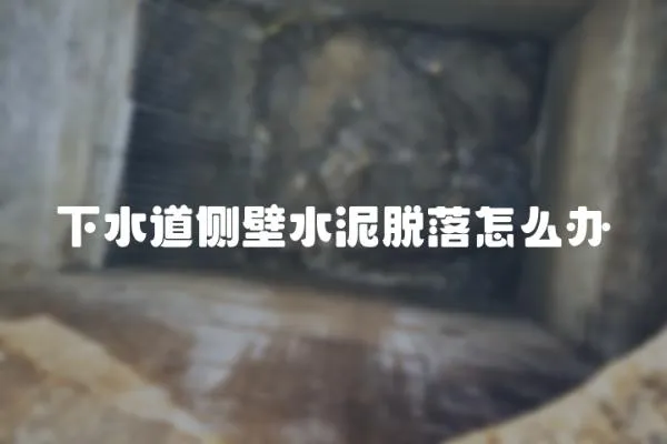 下水道側壁水泥脫落怎么辦