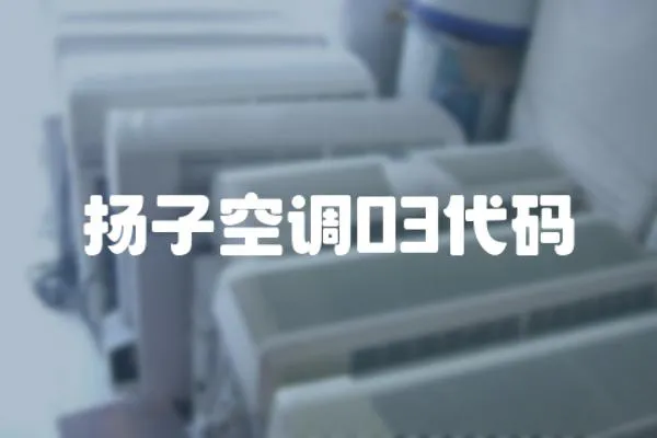 揚子空調03代碼