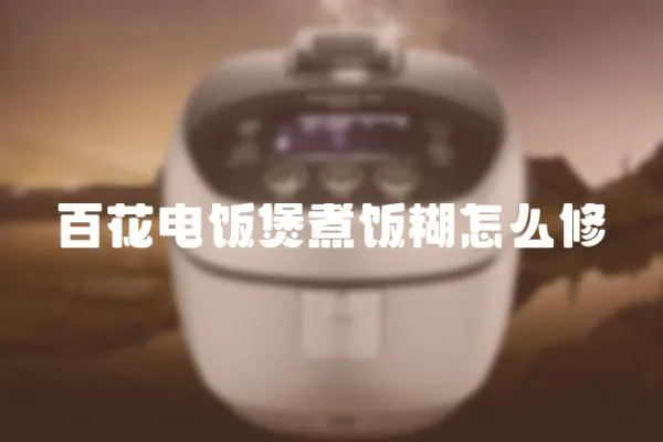 百花電飯煲煮飯糊怎么修