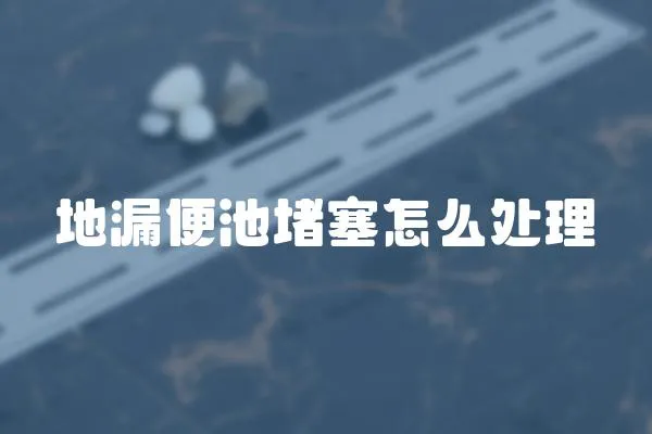 地漏便池堵塞怎么处理