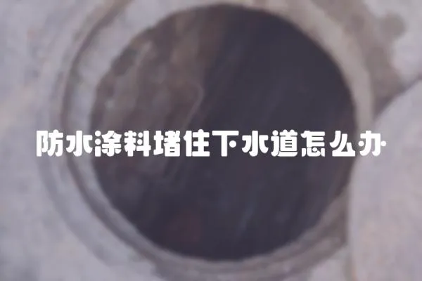 防水涂料堵住下水道怎么辦