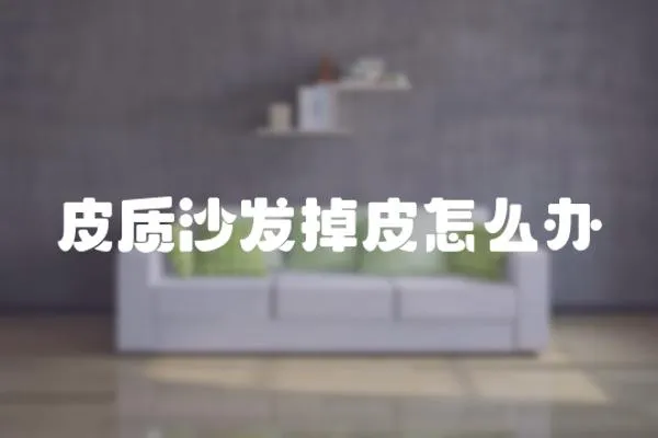 皮質沙發掉皮怎么辦