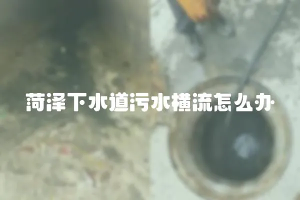 菏澤下水道污水橫流怎么辦