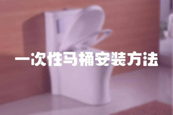 一次性馬桶安裝方法