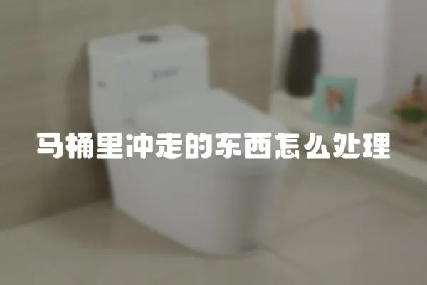 馬桶里沖走的東西怎么處理