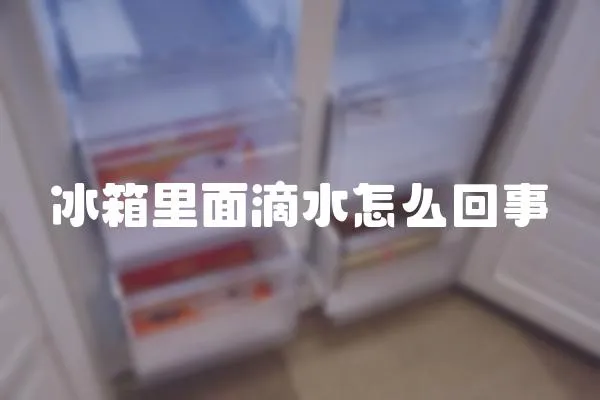 冰箱里面滴水怎么回事