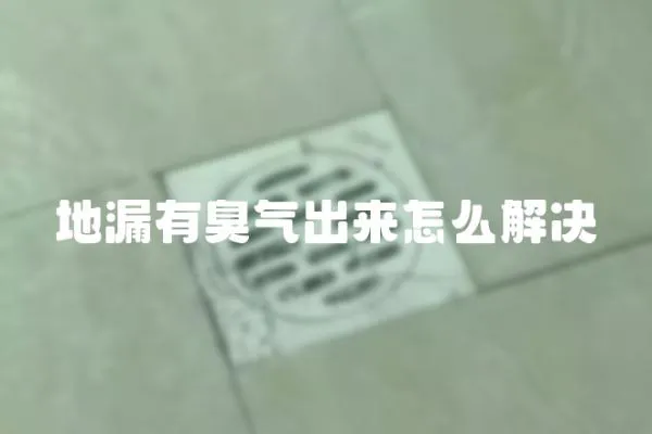 地漏有臭氣出來怎么解決