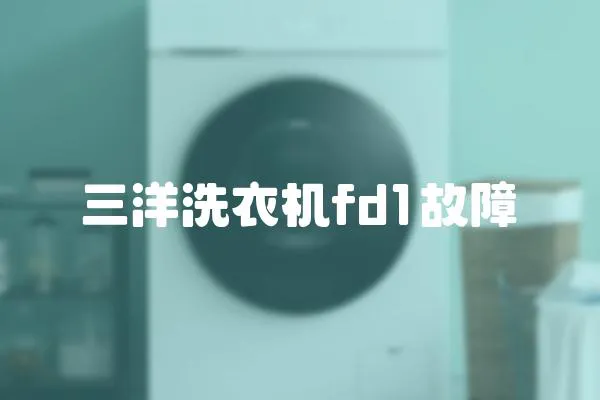 三洋洗衣機fd1故障
