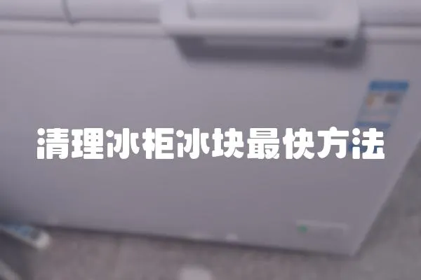 清理冰柜冰塊最快方法
