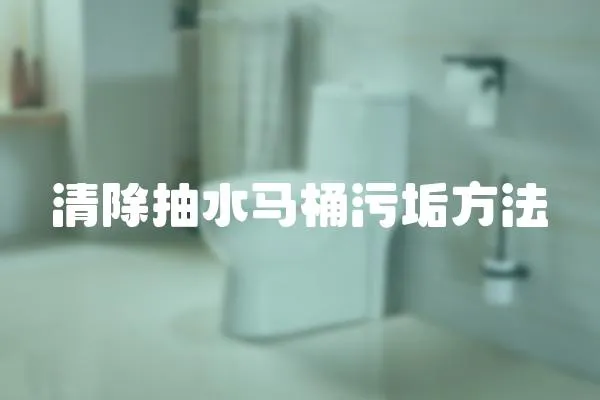 清除抽水馬桶污垢方法