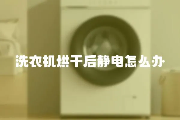 洗衣機烘干后靜電怎么辦