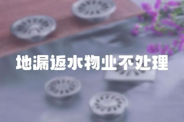 地漏返水物業不處理