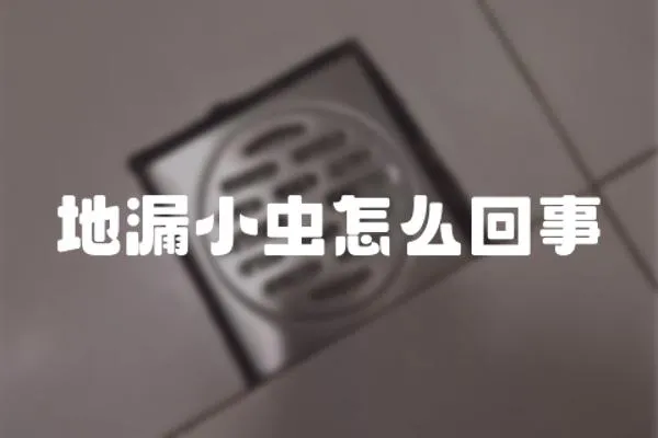 地漏小蟲怎么回事