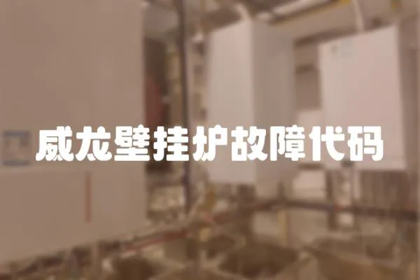 威龍壁掛爐故障代碼