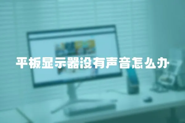 平板顯示器沒有聲音怎么辦