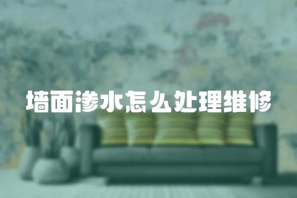 墻面滲水怎么處理維修
