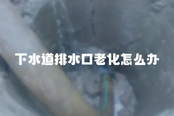 下水道排水口老化怎么辦