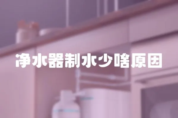 凈水器制水少啥原因