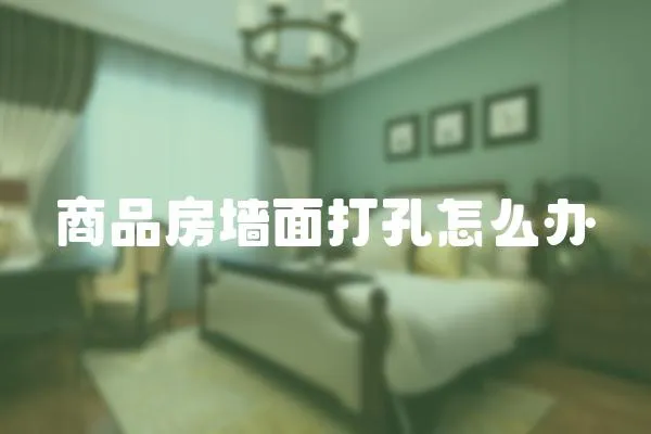 商品房墻面打孔怎么辦