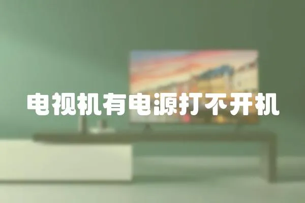 電視機(jī)有電源打不開機(jī)