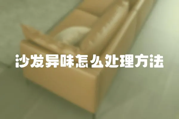 沙發異味怎么處理方法