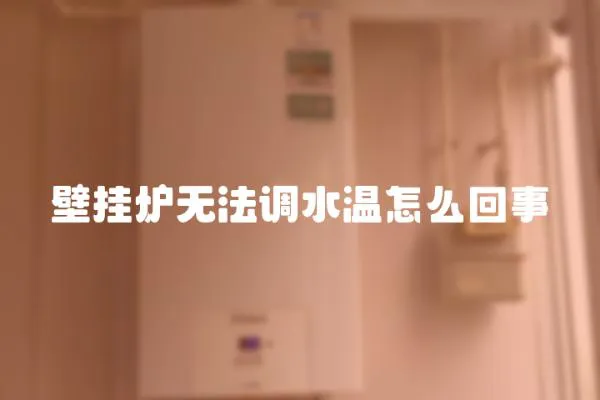 壁掛爐無法調水溫怎么回事
