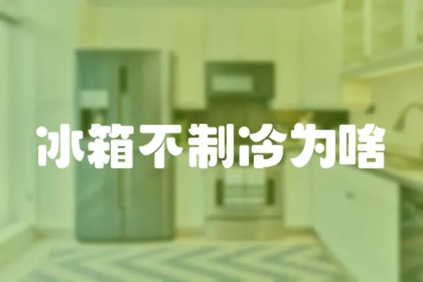 冰箱不制冷為啥