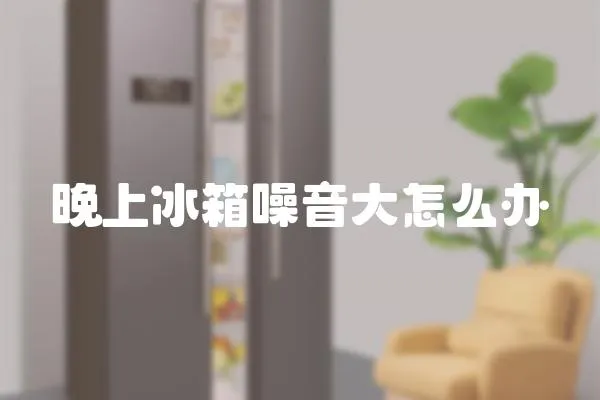 晚上冰箱噪音大怎么辦