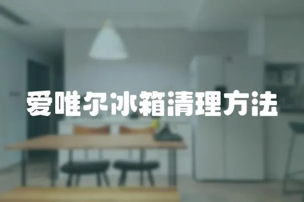 愛唯爾冰箱清理方法