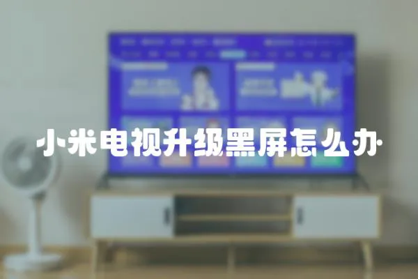 小米電視升級(jí)黑屏怎么辦