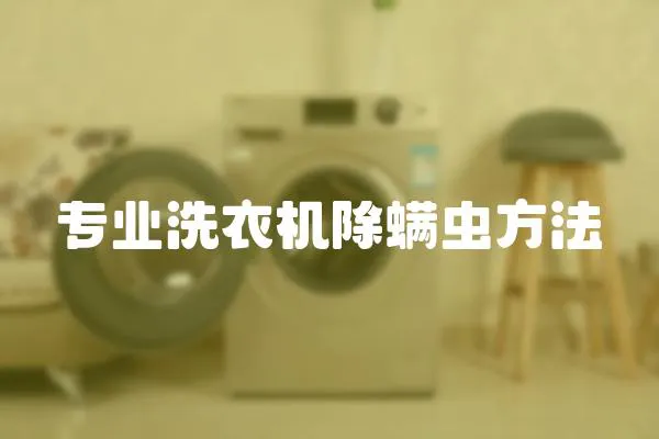 專業洗衣機除螨蟲方法