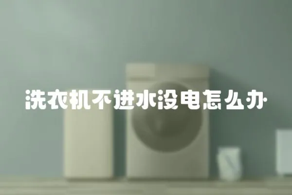 洗衣機(jī)不進(jìn)水沒(méi)電怎么辦