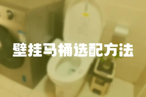 壁掛馬桶選配方法